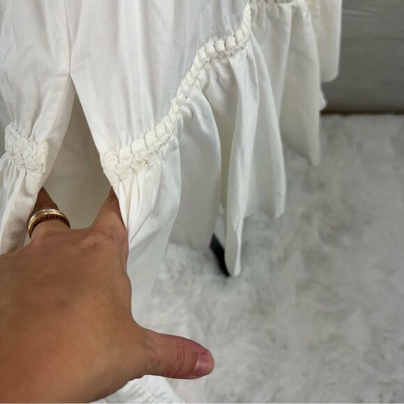 AJE Casabianca Braided Asymmetrical Cotton Minidress - Picture 8 of 14